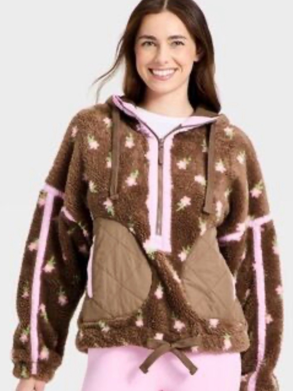 JoyLab Brown Sherpa Hoodie